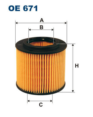 Filtr OE671 zam.OX360D