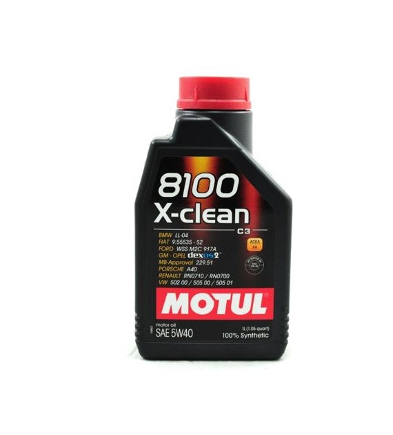 Olej Motul 8100 X-clean 5W/40 1L  C3 VW 505.01, MB229.51 d2