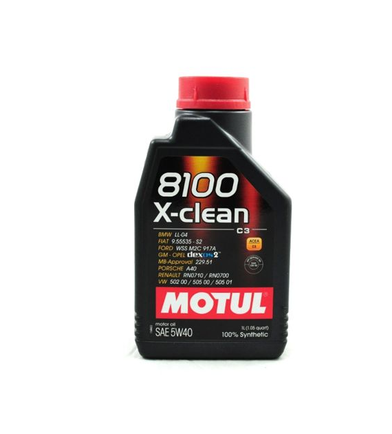 Olej Motul 8100 X-clean 5W/40 1L  C3 VW 505.01, MB229.51 d2