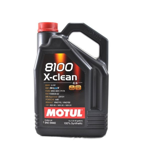 Olej Motul 8100 X-clean 5W/40 5L C3 VW 505.01, MB229.51 d2