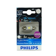Żarówka 12V  1W Philips LED 6000K 1sz C5W rurka