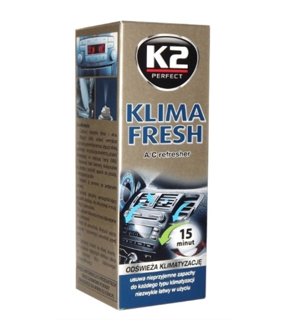 K2 Klima fresh odświeża klimatyzację (granat) *Cytryna* 150ml    (K222) (op. 12szt)