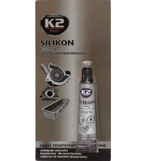 K2 Silikon czarny luz 21g    (B205) (op. 100szt)