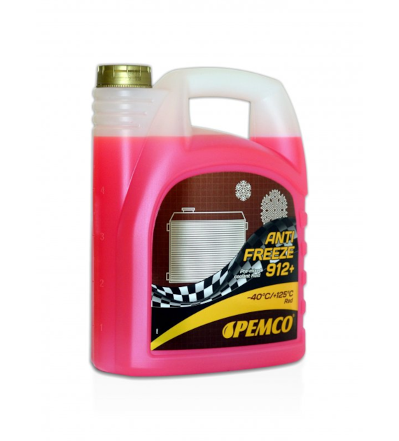 Płyn do chłodnic Pemco G12+ Long Life -40C  5l gotowy  różowy 912+