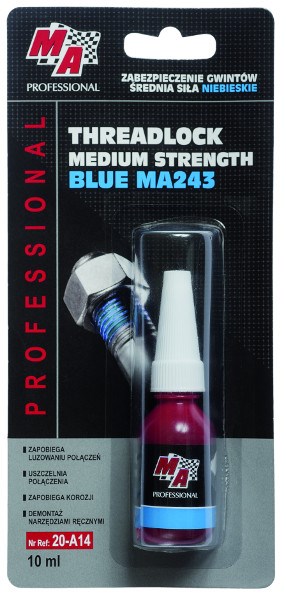 MA PRO MA243 do blokowania śrub gwintów niebieski - średni 10ml (20-A14)