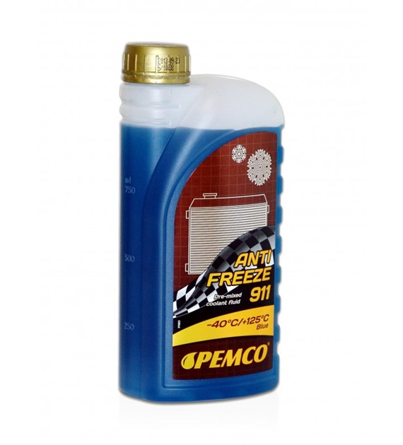 Płyn do chłodnic Pemco -40C    1l gotowy niebieski 911