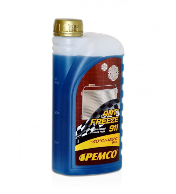 Płyn do chłodnic Pemco -40C    1l gotowy niebieski 911