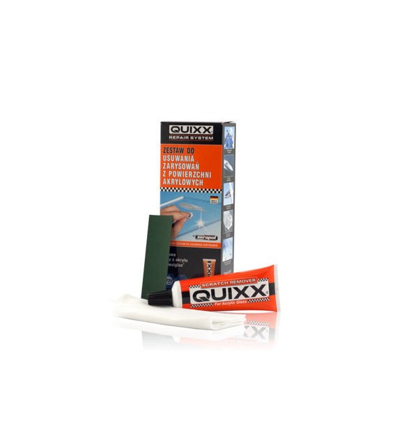 QUIXX zestaw do usuwania zarysowań z powierzchni akrylowych i pleksiglasu plexi 50g XERAPOL