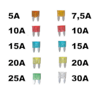 Bezpiecznik  płytkowe mini kpl.*01139* AMIO