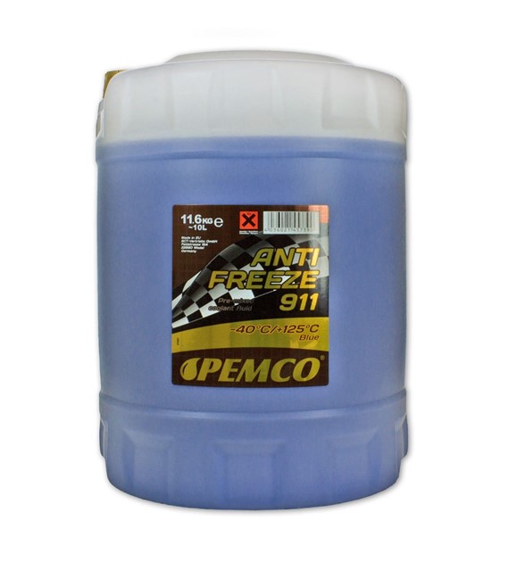 Płyn do chłodnic Pemco -40C   10l gotowy niebieski 911