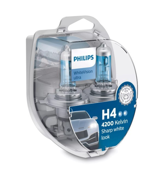 Żarówka 12V H4  60/55W Philips  WhiteVision 2szt. kpl