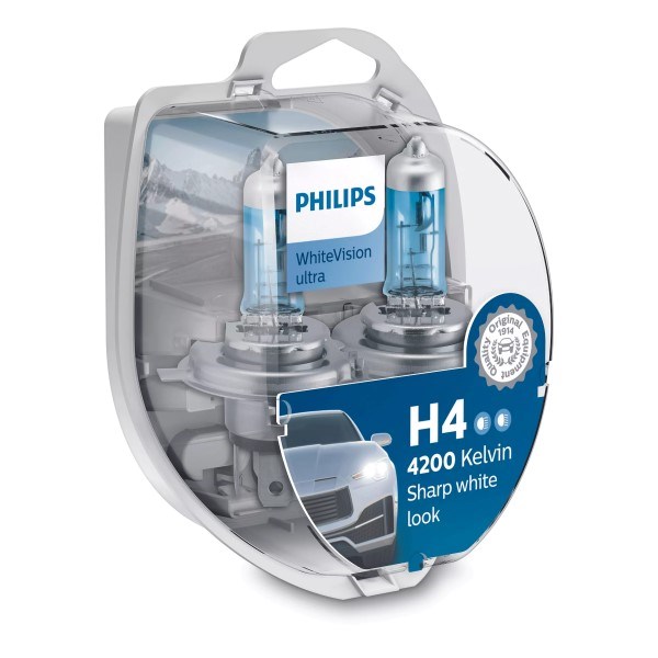 Żarówka 12V H4  60/55W Philips  WhiteVision 2szt. kpl