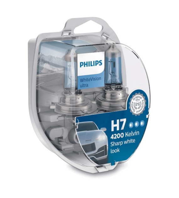 Żarówka 12V H7  55W Philips .WhiteVision Ultra 2szt. kpl