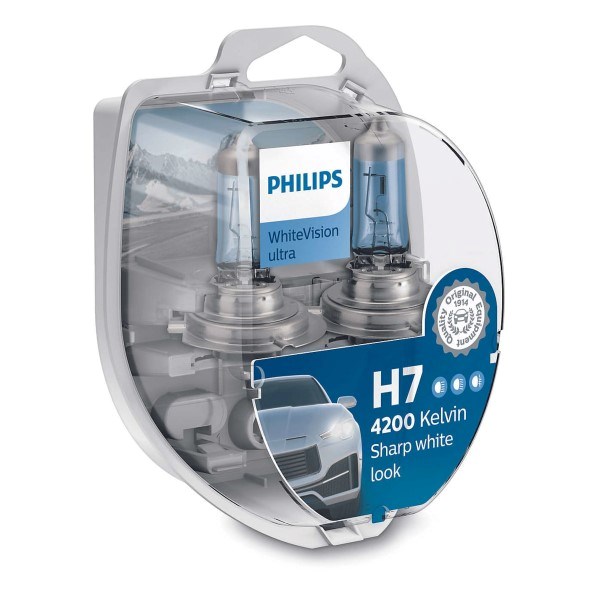 Żarówka 12V H7  55W Philips .WhiteVision Ultra 2szt. kpl