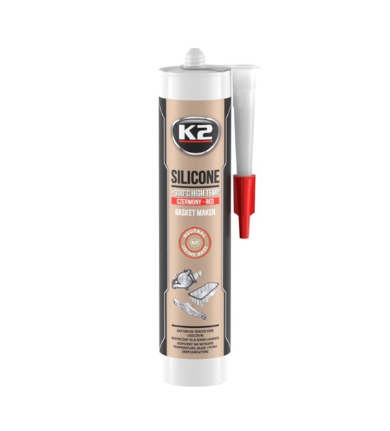 K2 Silikon czerwony-kartusz 300g op.15szt.!!!!  (B230N)