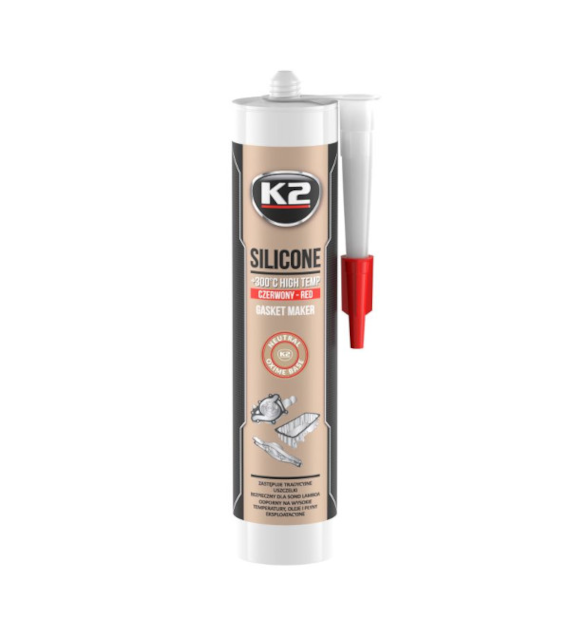 K2 Silikon czerwony-kartusz 300g op.15szt.!!!!  (B230N)