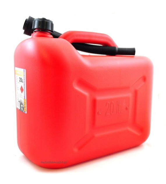 Kanister  plastikowy  10l czerwony/czarny