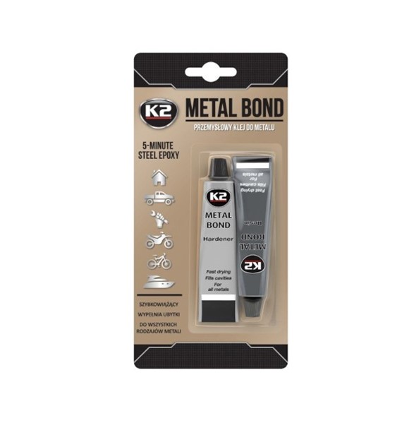 K2 Klej Metal Bond 4-minutowy klej do metalu 58g    (B116N)