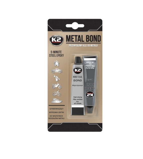 K2 Klej Metal Bond 4-minutowy klej do metalu 58g    (B116N)