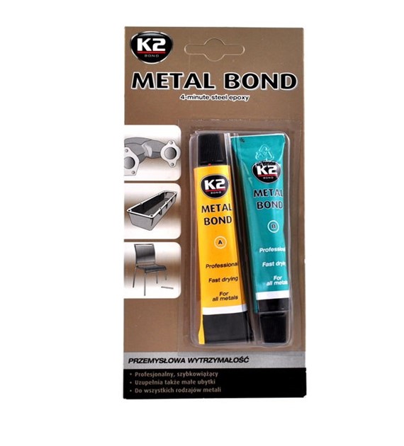 K2 Klej Metal Bond 4-minutowy klej do metalu 58g    (B116N)