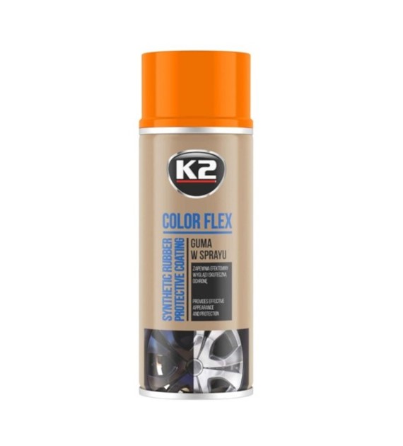 K2 COLOR FLEX guma w sprayu pomarańczowy 400ml   (L343PO) qq