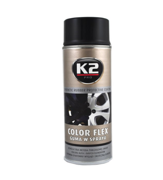 K2 COLOR FLEX guma w sprayu przeźroczysta 400ml   (L343CL) (op. 12szt) qq WW