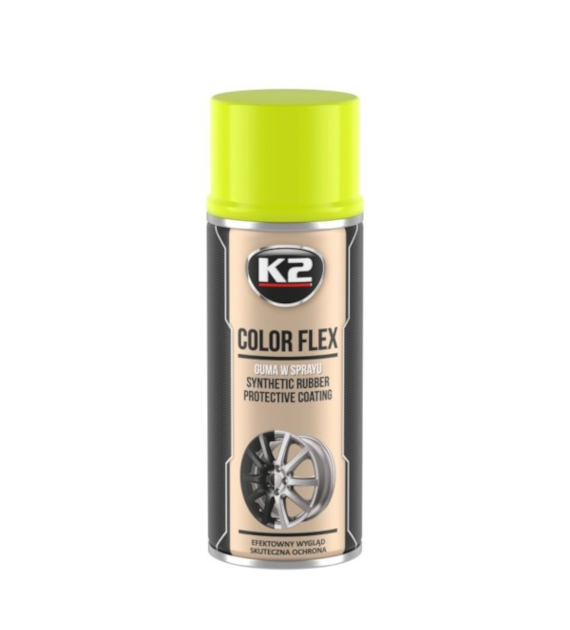 K2 COLOR FLEX guma w sprayu żółty 400ml   (L343ZO) qq WW