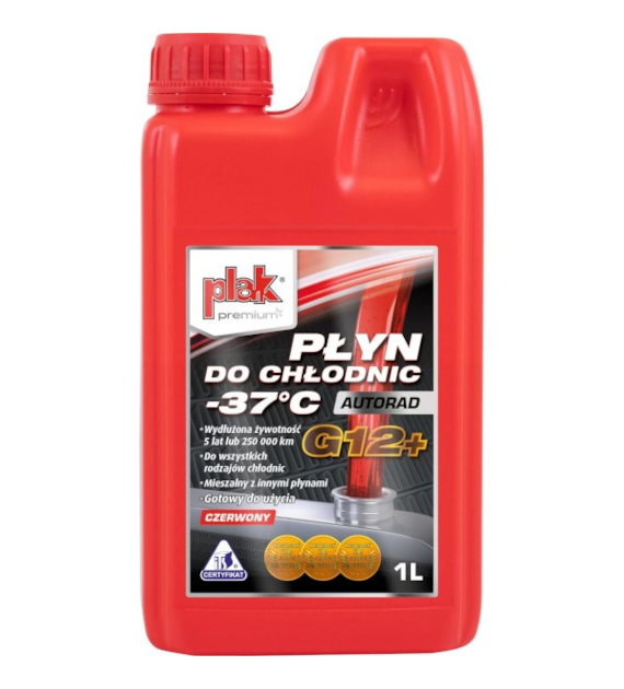 Płyn do chłodnic Plak Autorad G12+   1l -37C gotowy różowy op.10szt