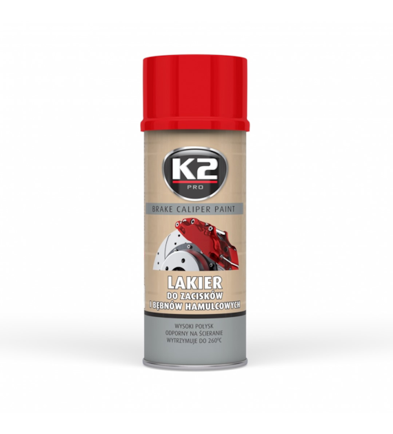 K2 CALIPER  LAKIER DO ZACISKÓW HAMULCOWYCH *czerwony* spray 400ml   (L346CE)