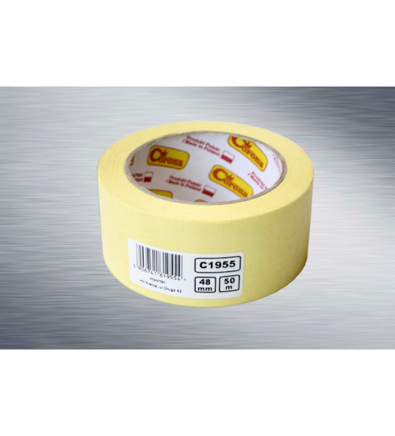 CORONA taśma maskująca *żółta* papierowa 48mmx25m