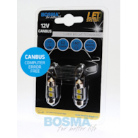 Żarówka 12V Bosma rurka 2x LED SMD5050 12x31  Canbus  6000k White 2szt *3697*