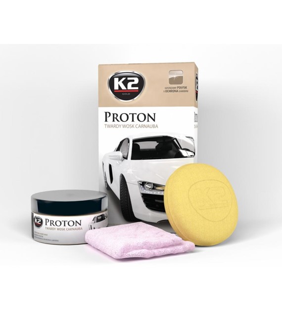 K2 PROTON  gąbka, mikrofibra, twardy wosk Carnauba 200g   (G040)