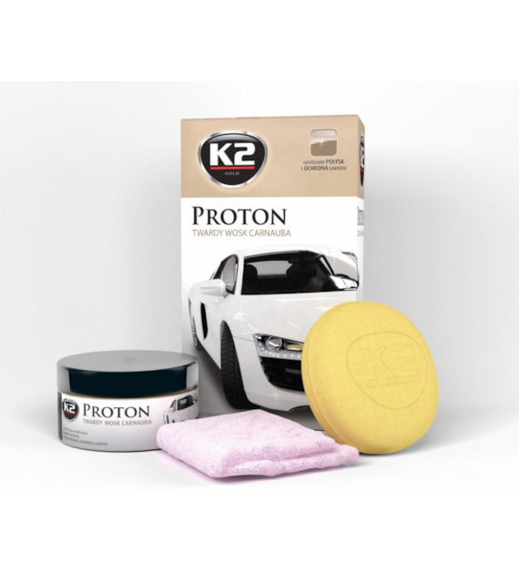 K2 PROTON  gąbka, mikrofibra, twardy wosk Carnauba 200g   (G040)