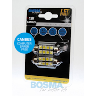 Żarówka 12V Bosma rurka 6x LED SMD5050  Canbus 17x41  White 2szt *3864* ST*