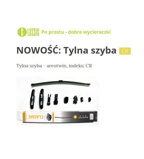 Pióro wycieraczki tylnej multiclip 380mm CLASSIC qq