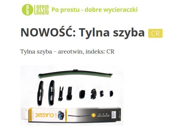 Pióro wycieraczki tylnej multiclip 400mm CLASSIC qq