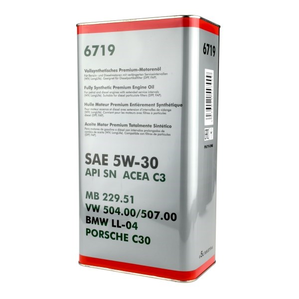 Olej Fanfaro Vw/Audi/Skoda/Seatl 5W/30 504.00/507.00  LL III (6719) metal  5L