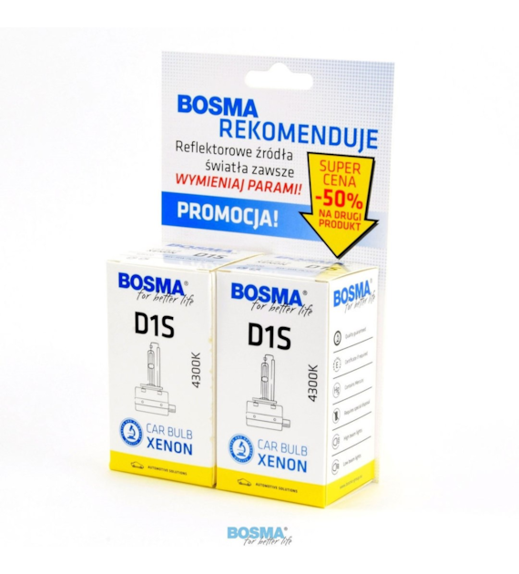 Żarówka Xenon DUO PACK 35w PK32d-2 D1S !! 2SZT. !! Bosma 4300K *9495D*