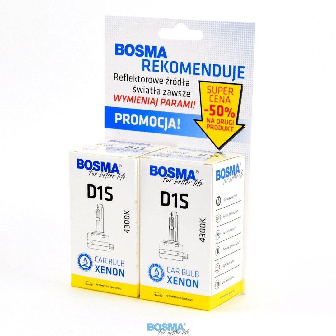 Żarówka Xenon DUO PACK 35w PK32d-2 D1S !! 2SZT. !! Bosma 4300K *9495D*