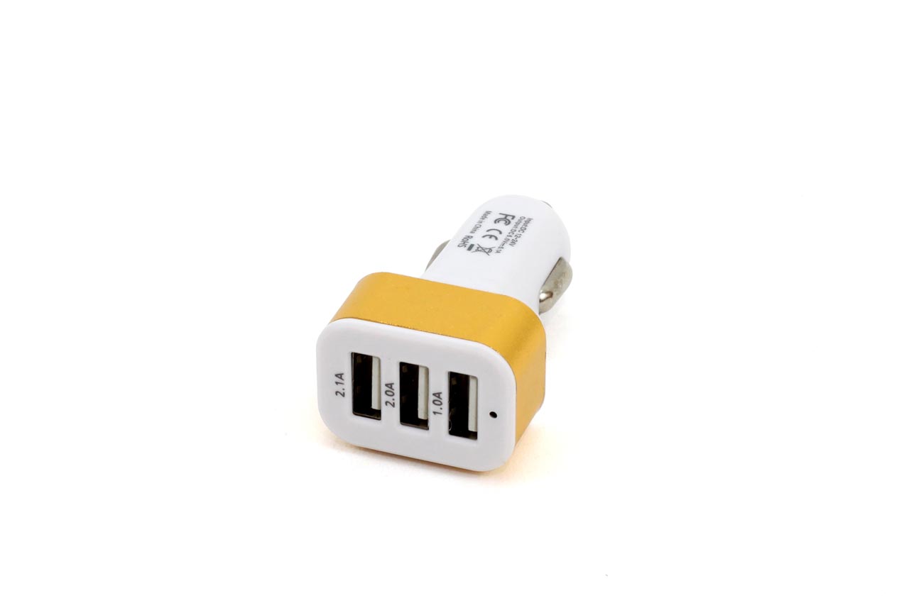 Ładowarka samochodowa 3X USB  /PHone charger 12V PCH-03  AMIO 01027