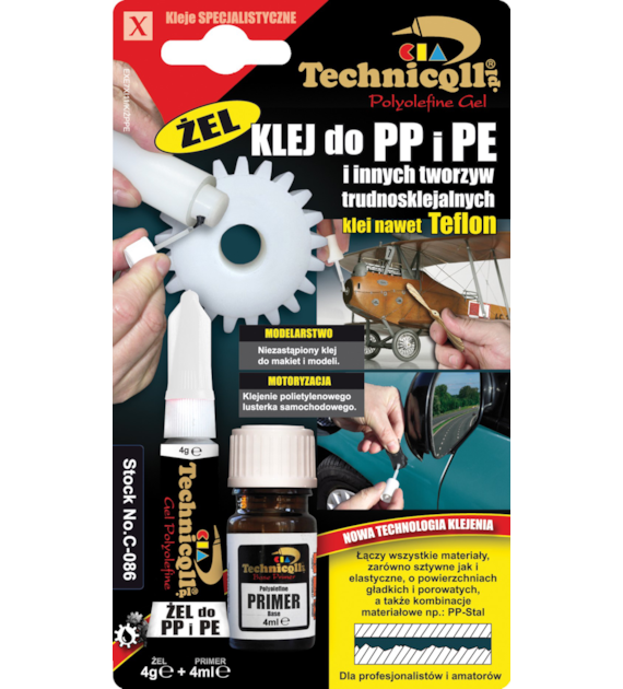 TECHNICQLL- Żel do PP PE z primerem 4g+4ml