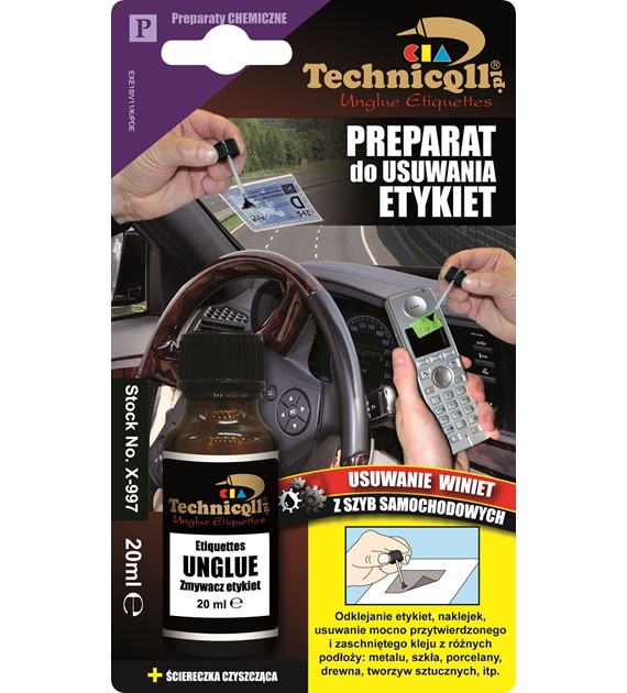 TECHNICQLL- Preparat do usuwania zmywania etykiet 20ml