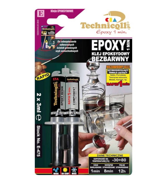 TECHNICQLL- Klej Epoksydowy  1 min. 2x3ml