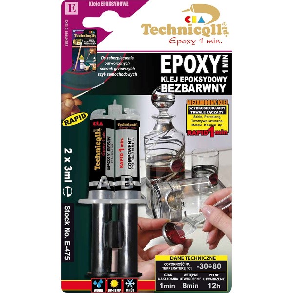 TECHNICQLL- Klej Epoksydowy  1 min. 2x3ml