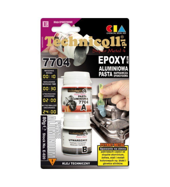 TECHNICQLL- Pasta Aluminiowa Epoksydowa 80g E020