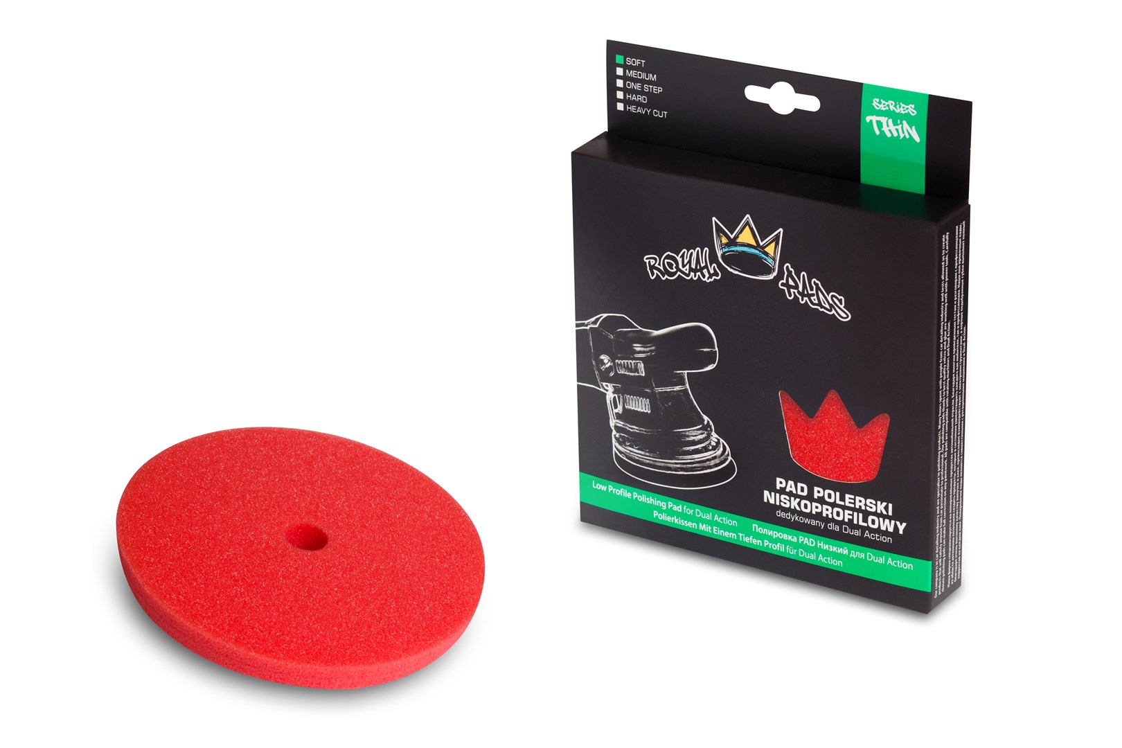Royal Pads Thin Soft Pad gabka polerska czerwona 130mm *RP 01-04-130*