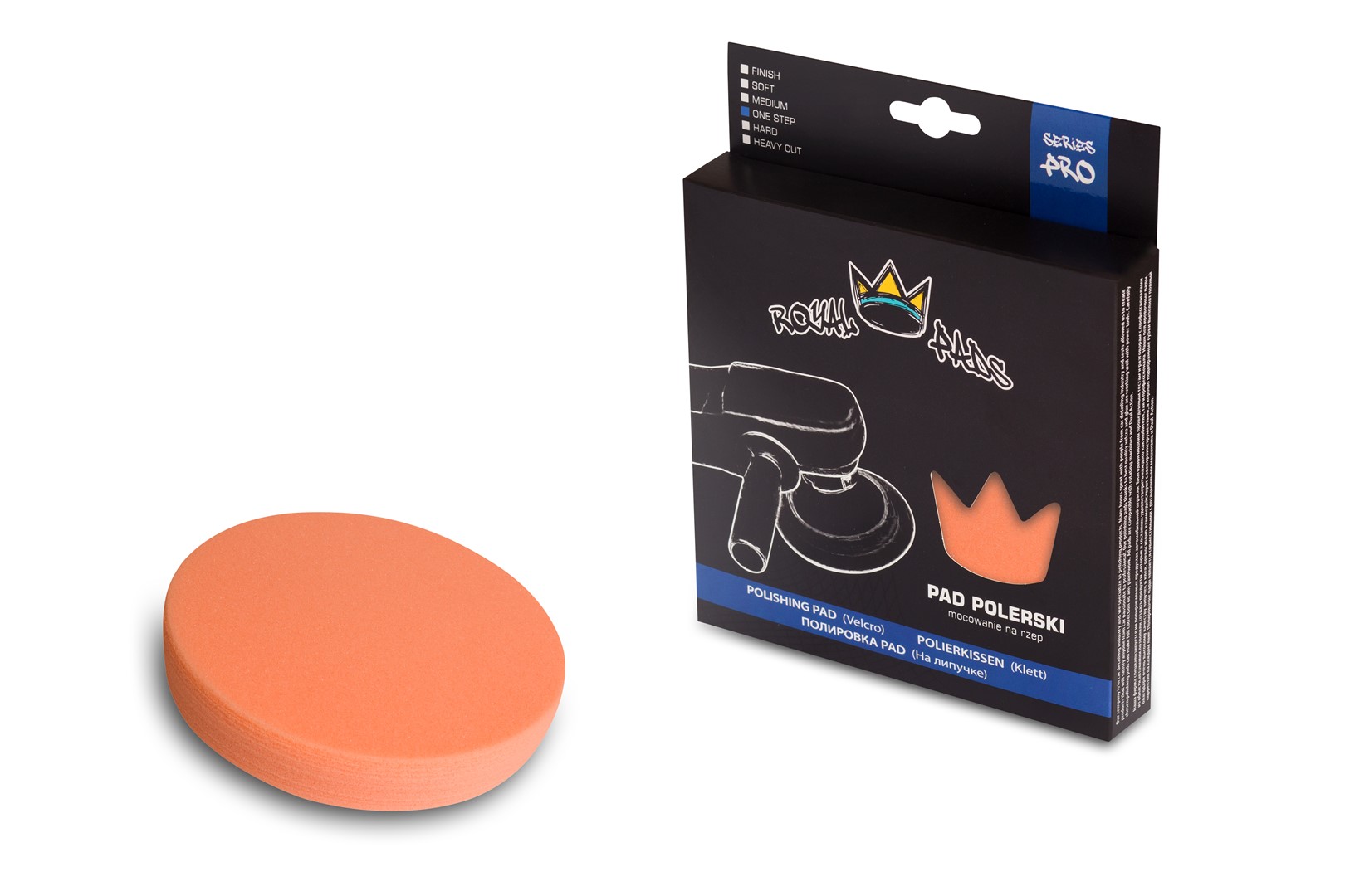 Royal  Pro One Step Pad pomarańczowy 130mm *RP 07-02-130*