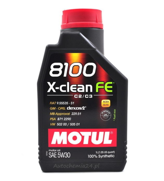 Olej Motul 8100 X-CLEAN ( EFE)  5W/30 1L 505.01 EFE!! C2/C3
