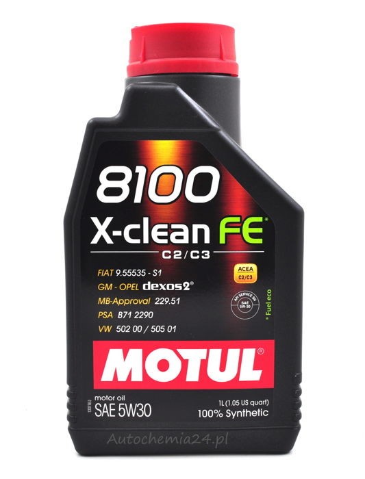 Olej Motul 8100 X-CLEAN ( EFE)  5W/30 1L 505.01 EFE!! C2/C3