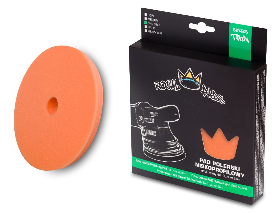 Royal Pads Thin One Step Pad - gabka polerska pomarańczowa 80mm *RP 04-04-080*